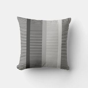 Coussin Nuances de gris élégantes rayures grises