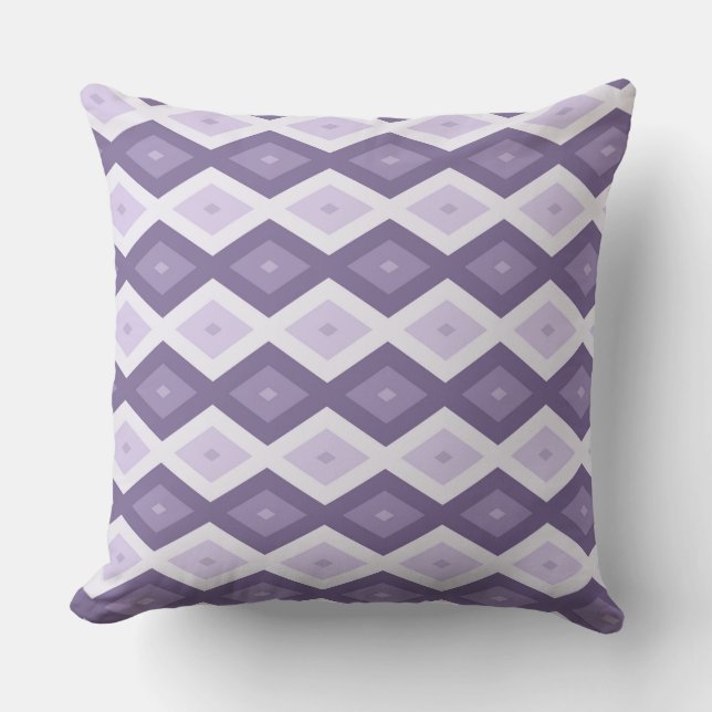 Coussin Nuances de lavande motif diamant (Recto)