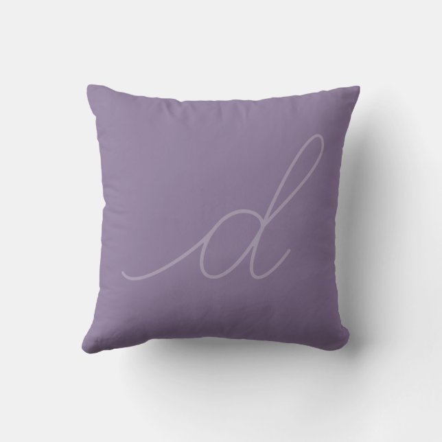 Coussin Nuances de lettre de script minuscule violet (Verso)