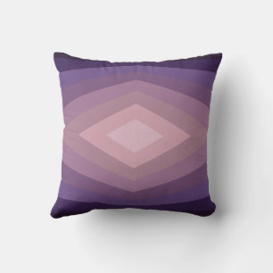 Coussin Nuances de Violet Art Abstrait Géométrique