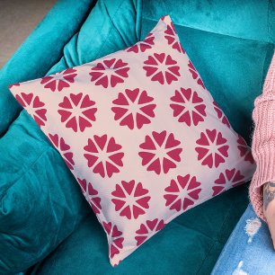 Coussin Nucléaire - magenta rouge - motif sans soudure.