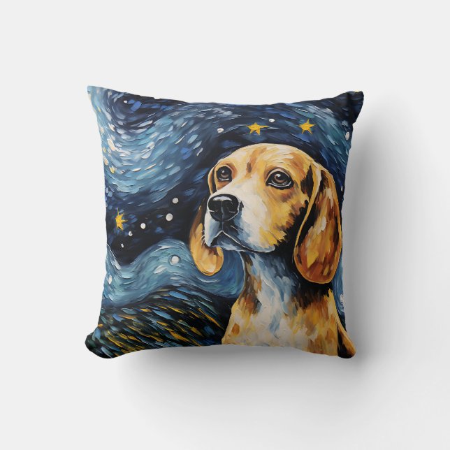 Coussin Nuit beagle Starry (Recto)