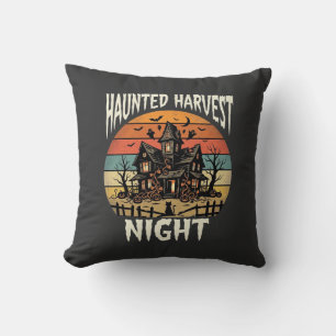Coussin Nuit de citrouille hantée d'Halloween