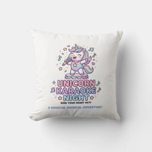 Coussin Nuit de karaoke Licorne Typographie Gras Produit G