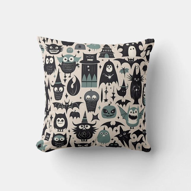 Coussin Nuit déplaisante d'Halloween (Recto)