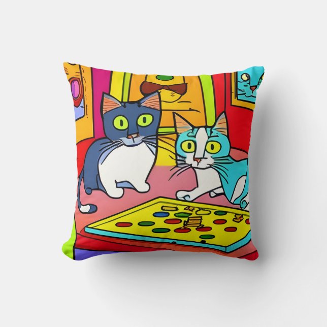 Coussin Nuit des chats Kittie (Recto)