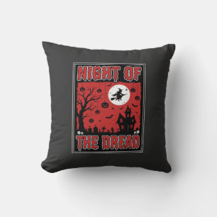 Coussin Nuit d'Halloween de la maison hantée effrayante