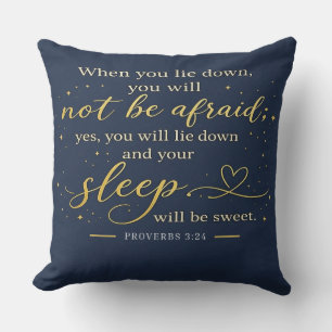 Coussin Nuit étoilée à minuit - Proverbes 3:24