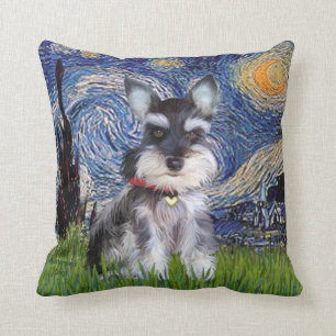 Coussin Nuit étoilée - chiot Schnauzer #10