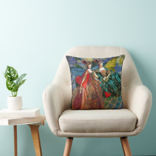Coussin Nuit étoilée Demoiselles Rococo Ailes de Papillon