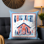 Coussin Nuit Sainte Religieuse Noël Nativité Scène<br><div class="desc">Oh Holy Night Religious Christmas Nativité Scene Throw Pillows présente le texte "O Holy Night" dans la typographie de script moderne au-dessus d'une scène de Noël nativité. Parfait pour les cadeaux de Noël,  la décoration de Noël et plus encore. Créé par Evco Studio www.zazzle.com/store/evcostudio</div>