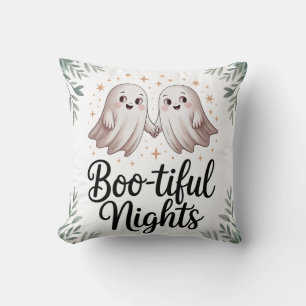 Coussin Nuits Boo-tiful Cute Ghost Couple Halloween