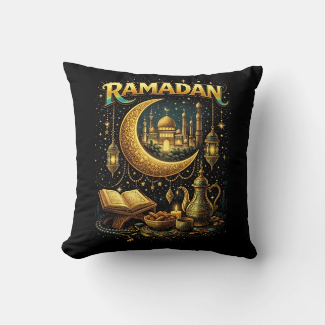 Coussin Nuits dorées du Ramadan (Recto)