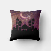 Coussin Nuits marocaines Moyen-Orient violet rose (Verso)