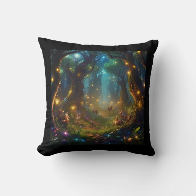Coussin Nuits noires de l'amour de Jugnu (Recto)