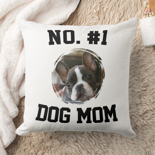 Coussin Number 1 dog Mom Mum Mother's Day Pet Lovers (Couverture)