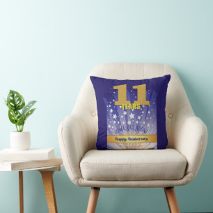 Coussin Numéro Gras - 11 Année PERSONNALISÉE 12 Étapes Ann