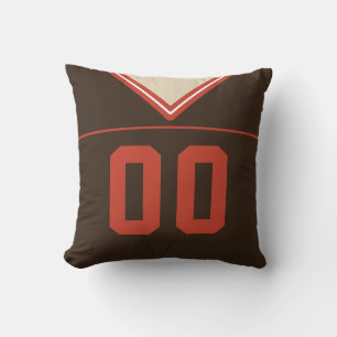 Coussin Numéros avant et arrière Orange Football Jersey