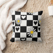 Coussin Nurserie à carreaux noir et blanc (Couverture)