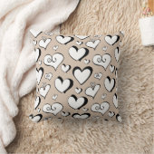 Coussin Nurserie coeurs beige (Couverture)