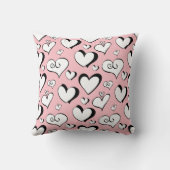 Coussin Nurserie coeurs roses (Verso)