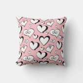 Coussin Nurserie coeurs roses (Recto)