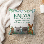 Coussin Nurserie de petits animaux australiens mignons (Couverture)