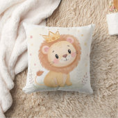 Coussin Nurserie du bébé lion – Impression d'animal mignon (Couverture)