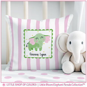 Coussin Nurserie éléphant Poppy personnalisée