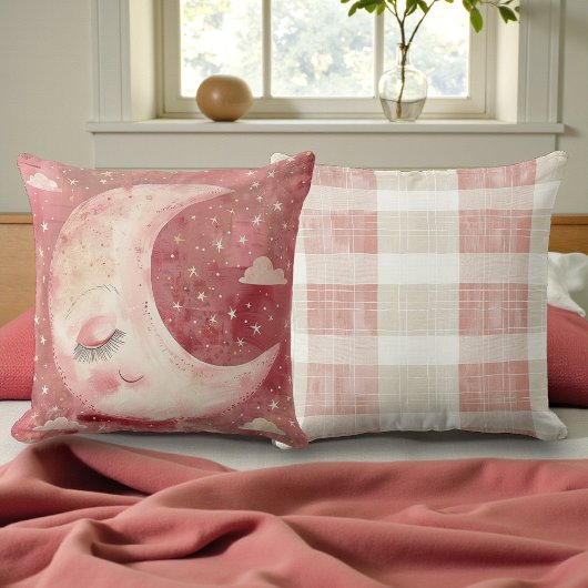 Coussin Nurserie Rustique Rouge Clair au Clair de Lune & C