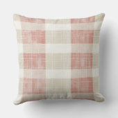 Coussin Nurserie Rustique Rouge Clair et Chambre d'Enfants (Verso)