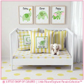 Coussin Nursery à rayure jaune