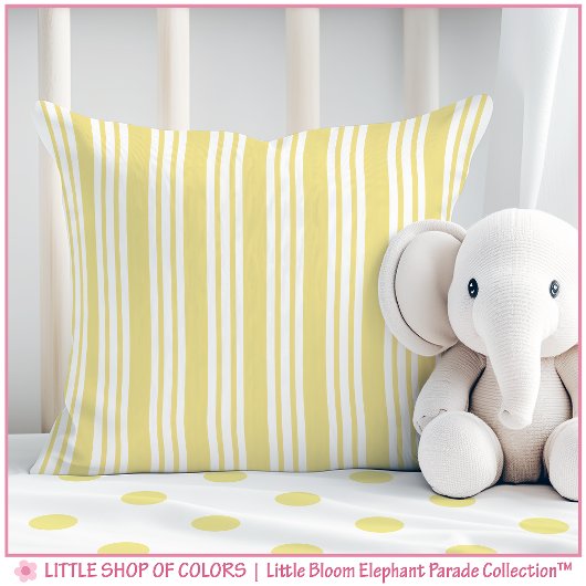 Coussin Nursery à rayure jaune