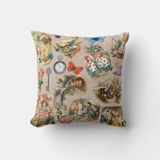Coussin Nursery Alice Colorful 1800s Classic Wonderland (Recto)