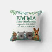 Coussin Nursery Animaux Australiens Mignons (Recto)