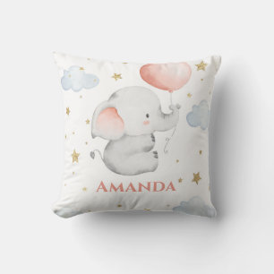 Coussin Nursery Eléphant Personnalisée