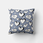 Coussin Nursery Grey Hearts (Verso)