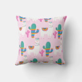 Coussin Nursery Lama Rose et Cactus (Verso)