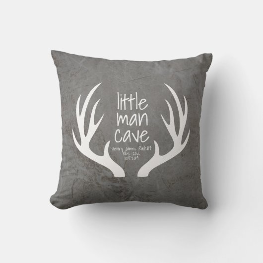 Coussin Nursery Rustique pour Bébé Garçon Bois de Cerf Lit (Recto)