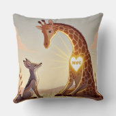 Coussin NVC Girafe et Chacal - Communication NonViolente (Verso)