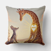 Coussin NVC Girafe et Chacal - Communication NonViolente (Recto)