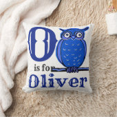 Coussin O est pour Oliver bébé garçon (Couverture)