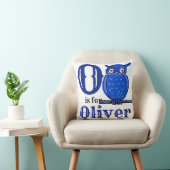 Coussin O est pour Oliver bébé garçon (Chaise)