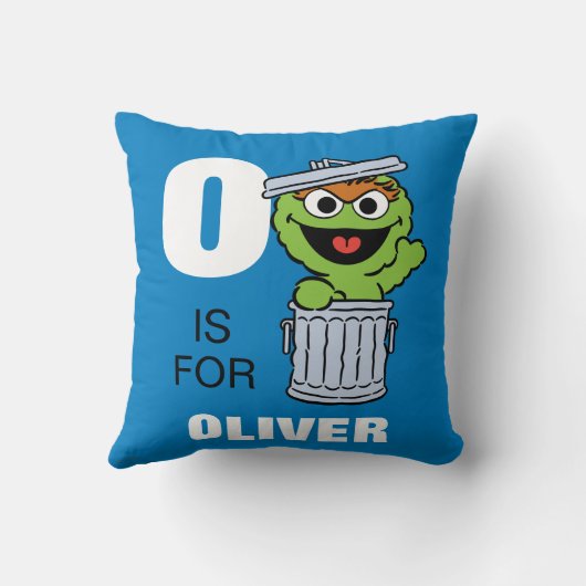 Coussin O est pour Oscar le Groupe | Ajouter Votre Nom (Verso)