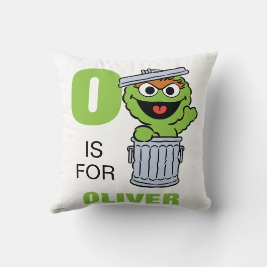 Coussin O est pour Oscar le Groupe | Ajouter Votre Nom (Verso)