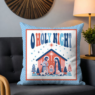 Coussin Ô nuit sainte Nativité Chrétien Noël