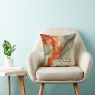 Coussin O RENDRE GRÂCE AU SEIGNEUR  Cadeau de Thanksgiving