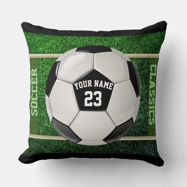 Coussin Objectif de soccer personnalisé (Recto)