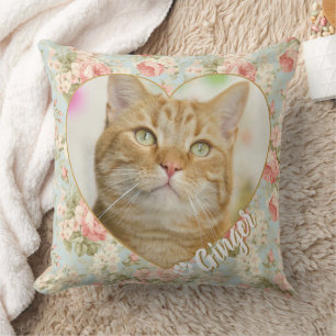 Coussin Objet souvenir personnalisé avec photo de style fl