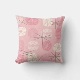 Coussin Oblongs Motifs du milieu du siècle rose Vanille
